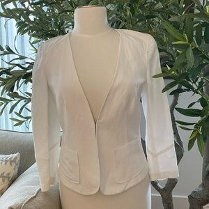 Teenflo White Linen Blazer